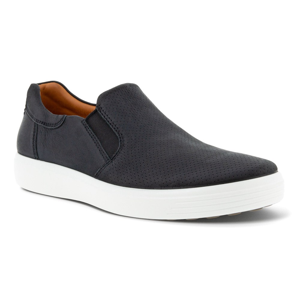 Slip On Hombre - ECCO Soft 7 - Negros - PLO724536